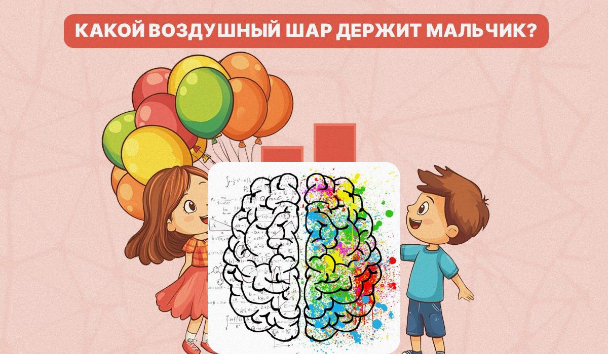 Temos de descobrir que balão é que o rapaz está a segurar / colagem com foto Moje