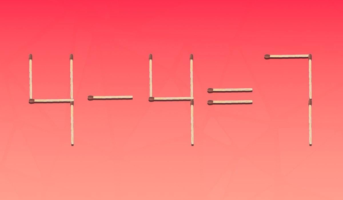 Puzzle matemático: só tens de arrastar um palito de fósforo Puzzle de matemática: só tens de arrastar um palito de fósforo.