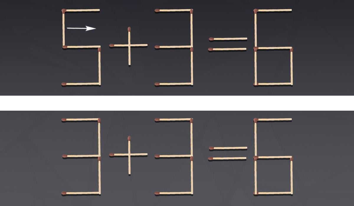 Um puzzle muito difícil: só tem de mover um palito de fósforo Puzzle muito difícil: tens de mover apenas um palito de fósforo