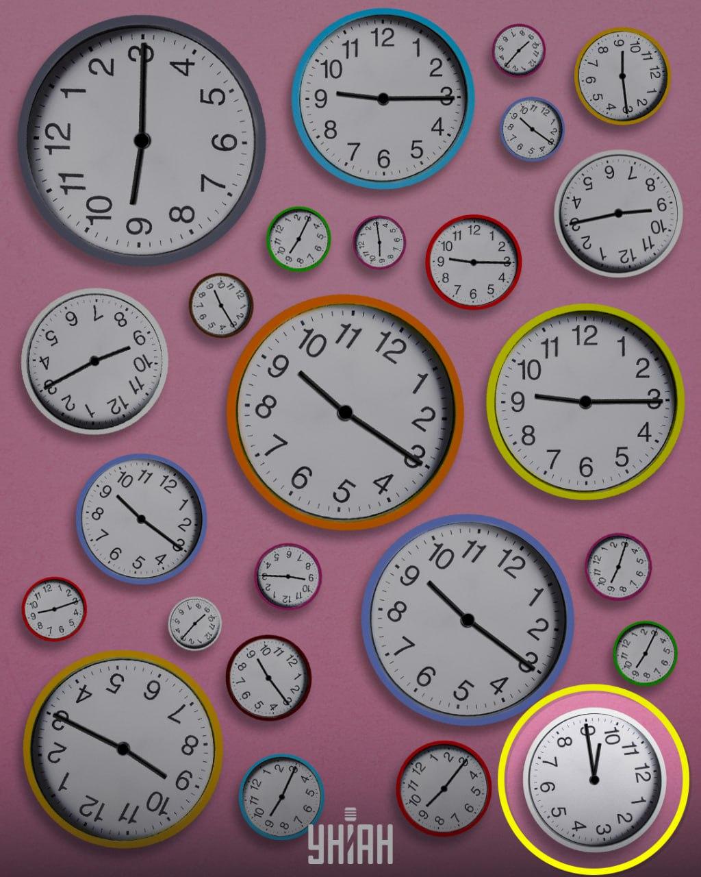 Os relógios estranhos que estavam com pressa foram chamados de estranhos / collage Moje