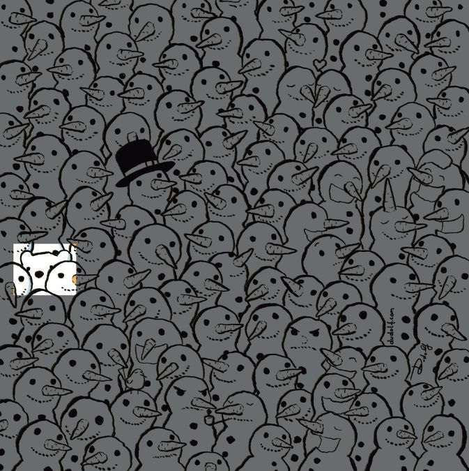 Solução do desafio com o urso polar marcado