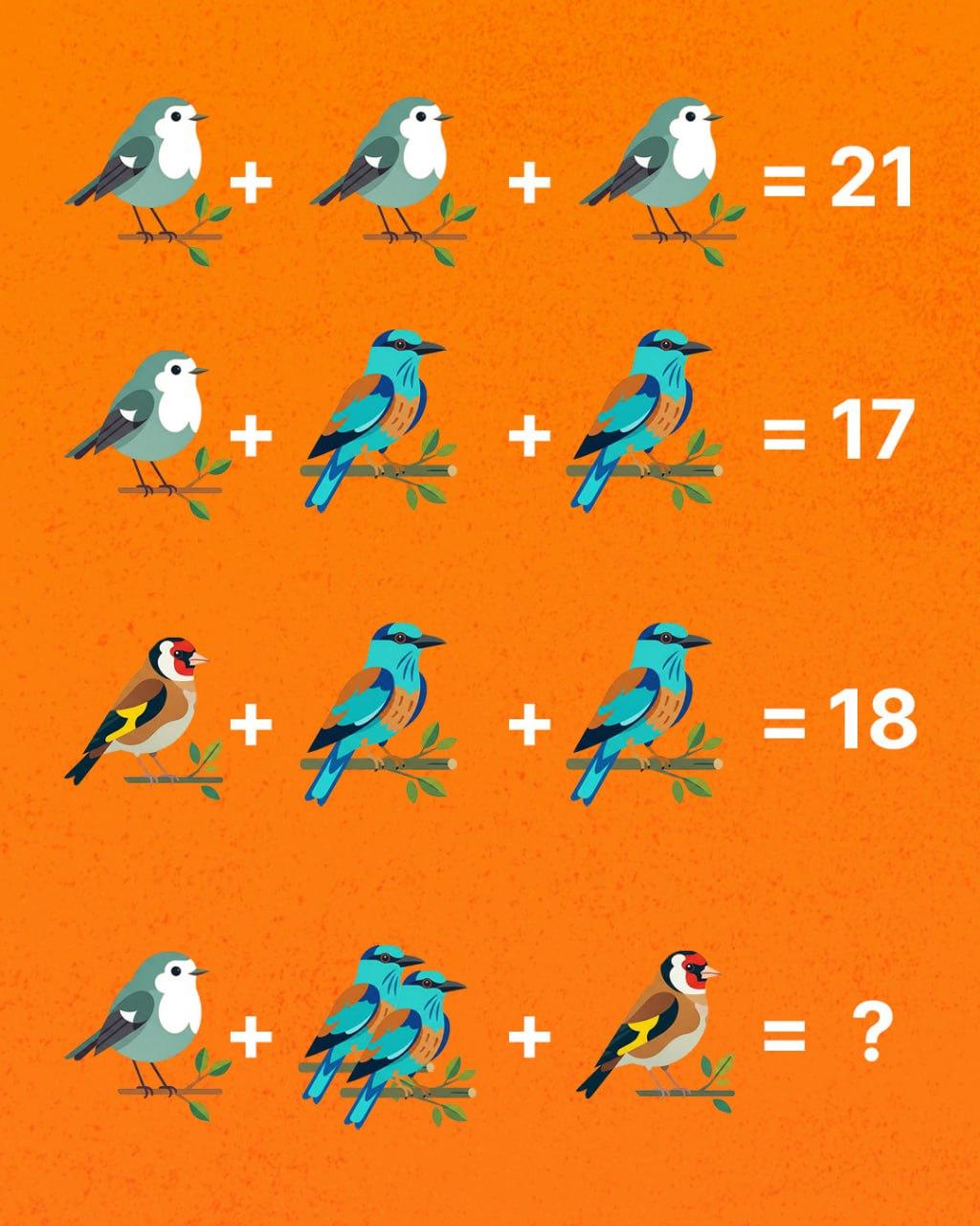 Só um génio pode contar todos os pássaros: um puzzle surpreendentemente difícil Só um génio consegue contar todos os pássaros: um puzzle surpreendentemente desafiante