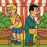 Teste de QI: encontrar 3 diferenças numa fotografia de um homem com uma melancia em 27 s Teste de QI: encontrar 3 diferenças numa fotografia de um